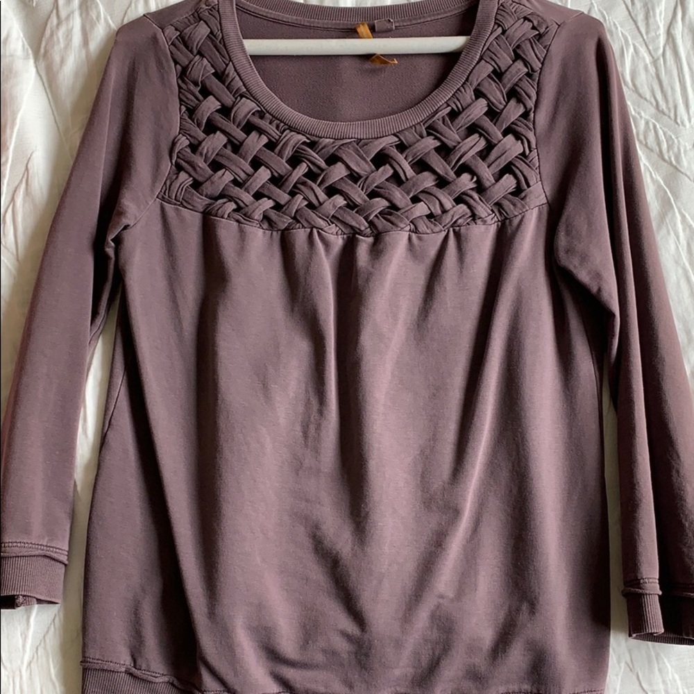 Unique top with cross-stitch fabric